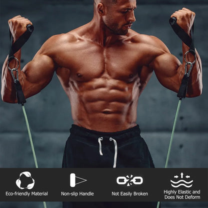 Ultimate Resistance Exercise Bands Set - Achieve Up to 150 Lb Resistance for Strength Training, Slimming, and Yoga - Perfect Home Gym Equipment for All Fitness Levels