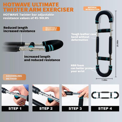 Transform Your Workout with the HOTWAVE Adjustable Arm Trainer – Perfect for Chest, Shoulder, and Arm Strength!