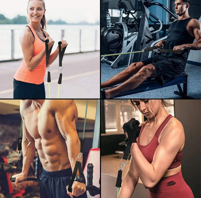 Ultimate Resistance Exercise Bands Set - Achieve Up to 150 Lb Resistance for Strength Training, Slimming, and Yoga - Perfect Home Gym Equipment for All Fitness Levels